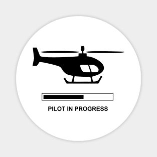 Pilot of helicopter in progress Magnet